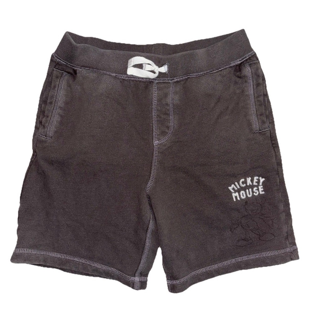 Disney Mickey Mouse Kids Lounge Shorts Sweats Drawstring Pockets Size 7/8 Youth